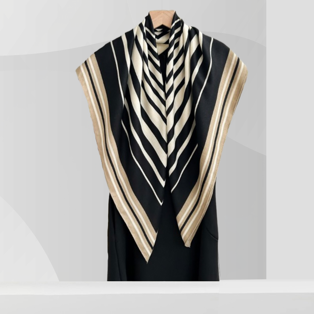 Reverie Rayon: Chevron Black