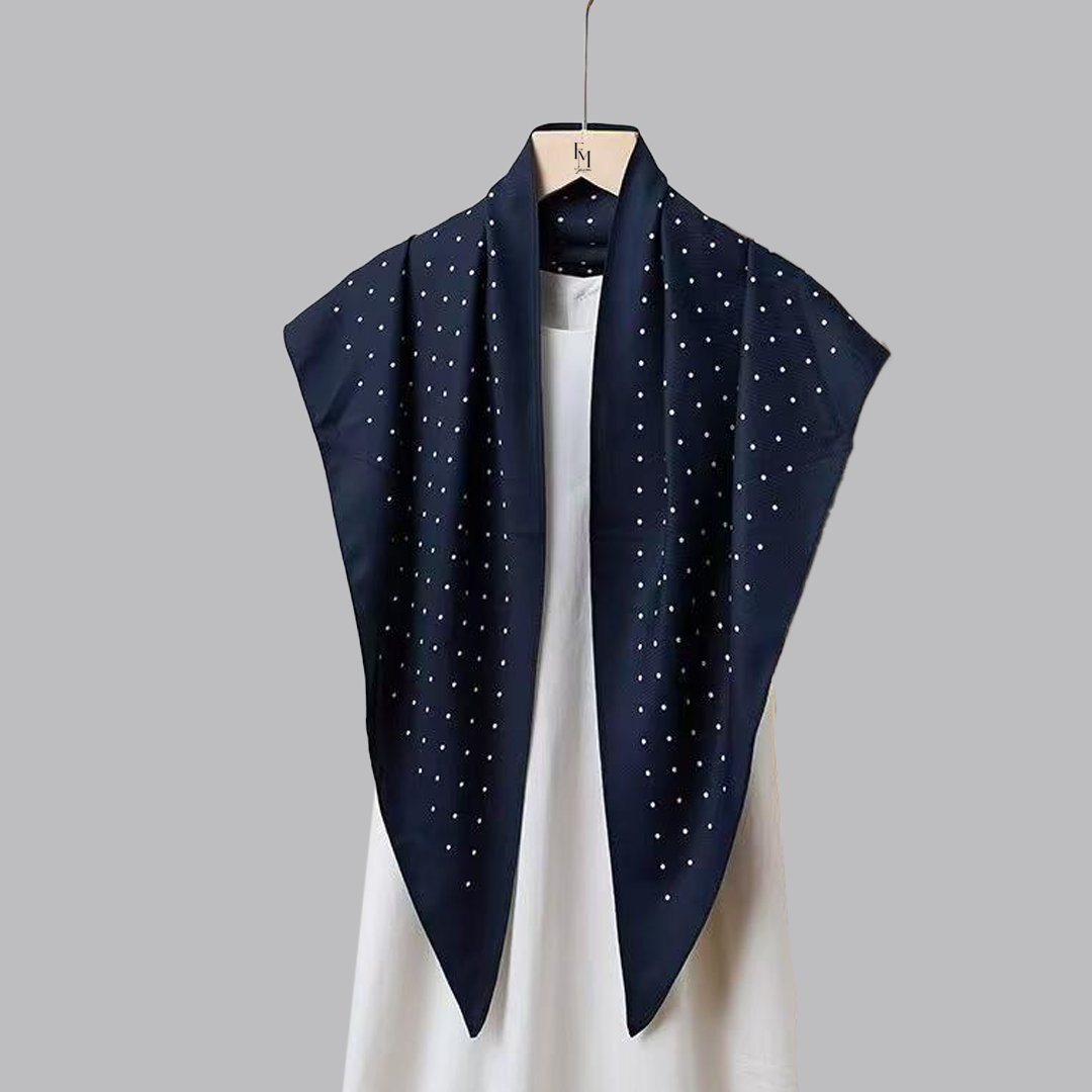 Reverie Tri Scarf: Navy Mika