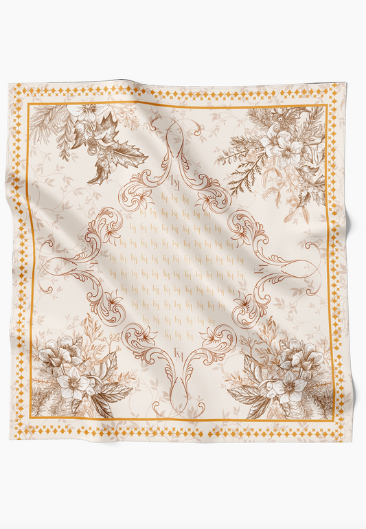 FM - Midsummer Elegance Scarf in Cotton Voile - Caramel