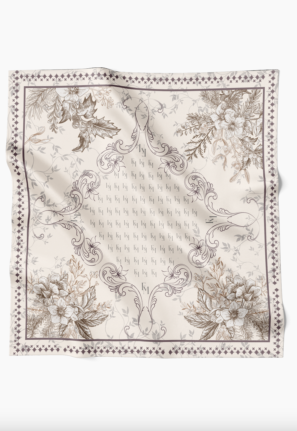 Midsummer Elegance Scarf in Cotton Voile - Oatmilk