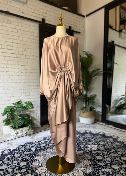 Tunic & Wrap Skirt Set (Blush)