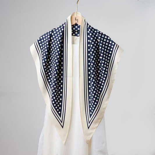 Reverie Tri Scarf: Dotted Navy