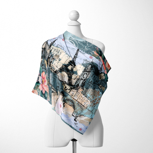 Paris Collection: Eiffel Blossoms Scarf