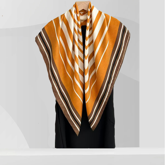Reverie Rayon - Chevron Orange